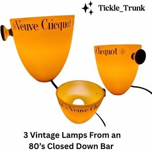 Vintage 80’s Veuve Clicquot Bar/Lounge Lamps (3) *can split them at $20 each